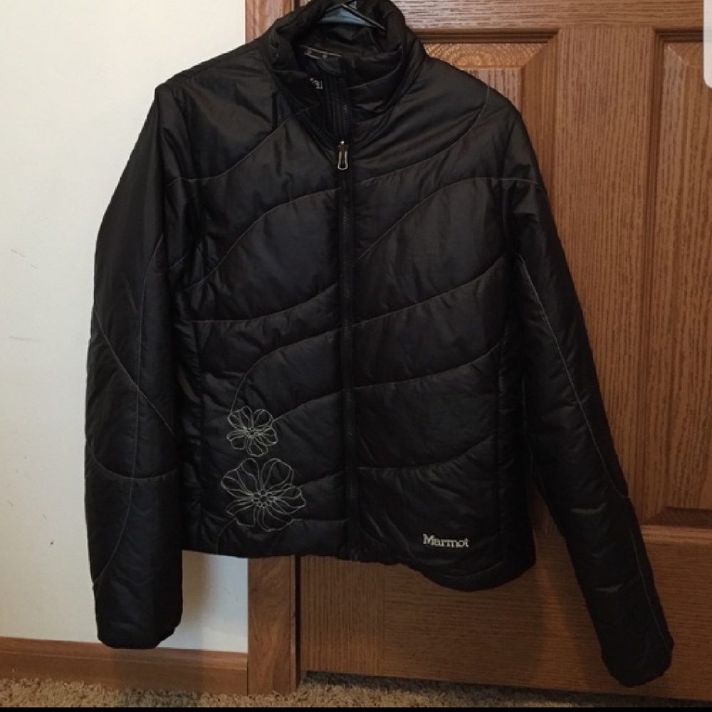 Marmot Flower Puffer Jacket Black Medium